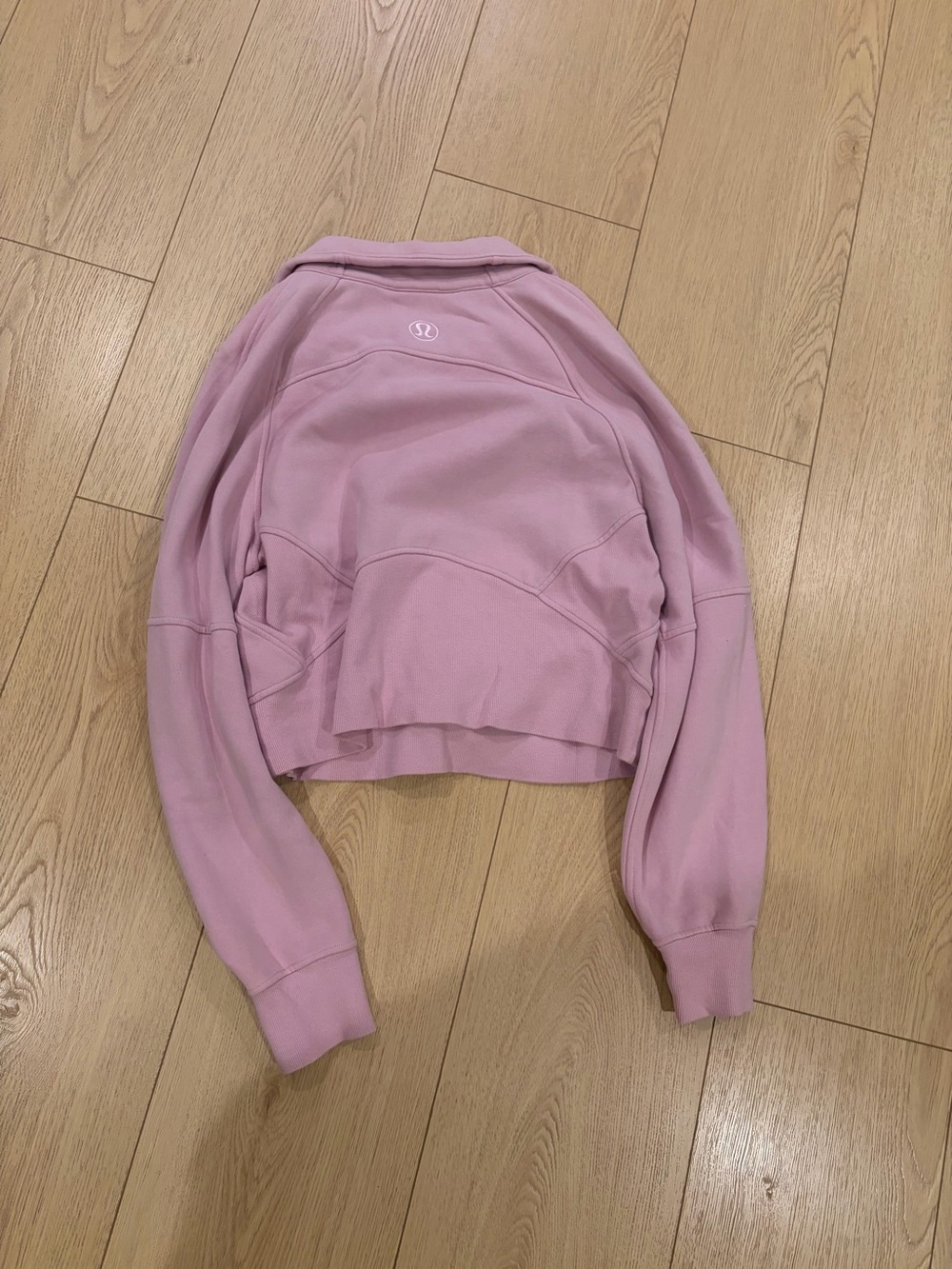 Lululemon Scuba Cropped Half‑Zip Pullover Sweatshirt - Pink Size XS/S - Picture 3 of 3